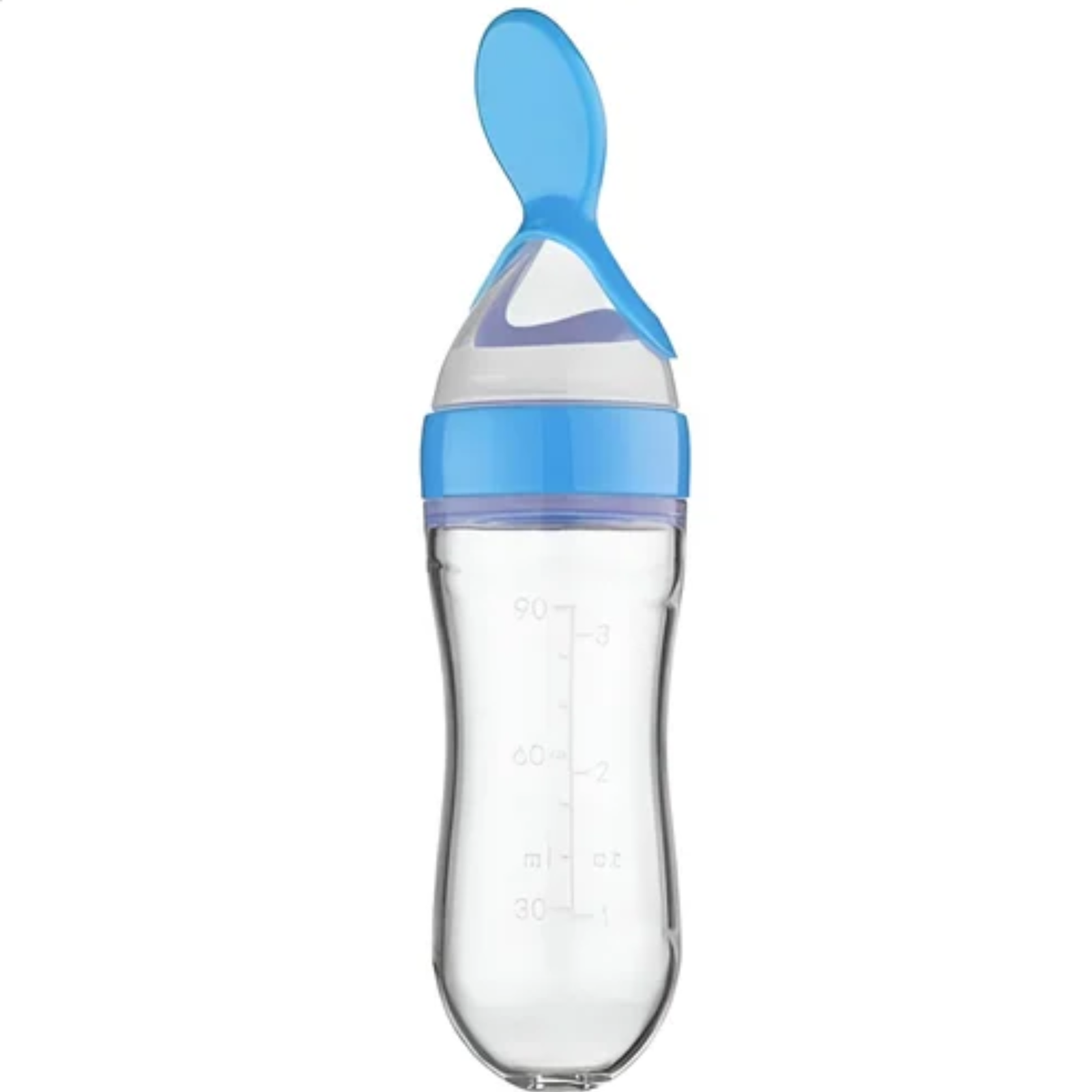 baby silicone food feeder bottle 90ml with spoon – set of 3 baby silicone food feeder bottle 90ml with spoon – set of 3