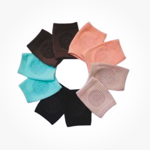 Home baby knee pad set of 3 – soft anti slip crawling knee pads for babies