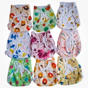 Home baby cotton reusable cloth langot padded diaper set of 6